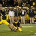 Michigan kicker Brendan Gibbons kicks the game-winning field goal against Michigan State on Saturday. Michigan won 12-10. Daniel Brenner I AnnArbor.com